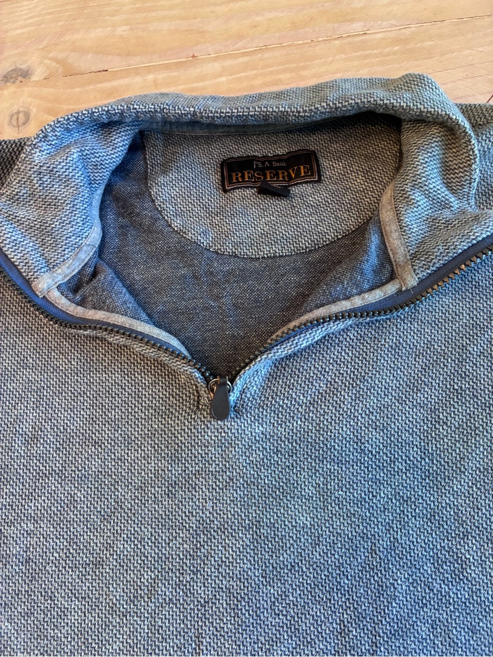 Jos. A. Bank Reserve Men's Light Blue Half-Zip Sweater